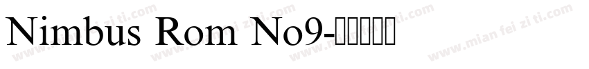 Nimbus Rom No9字体转换
